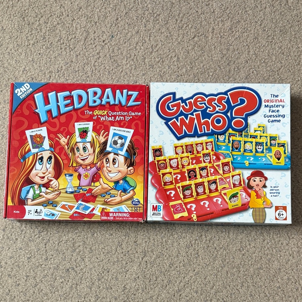 Guess Who? Mystery Face Game - Red and Yellow